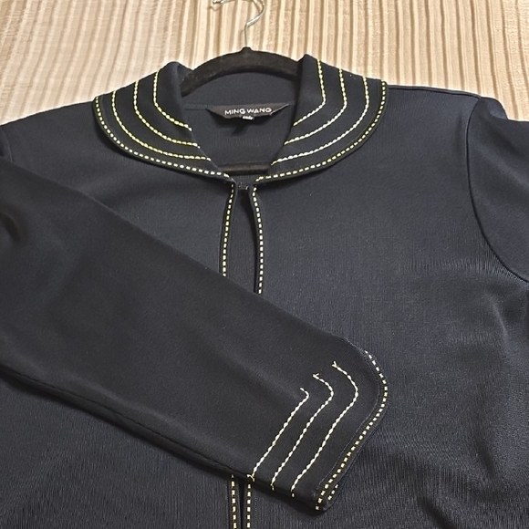 Ming Wang Green and Black Blazer Elegant Style - Picture 13 of 14